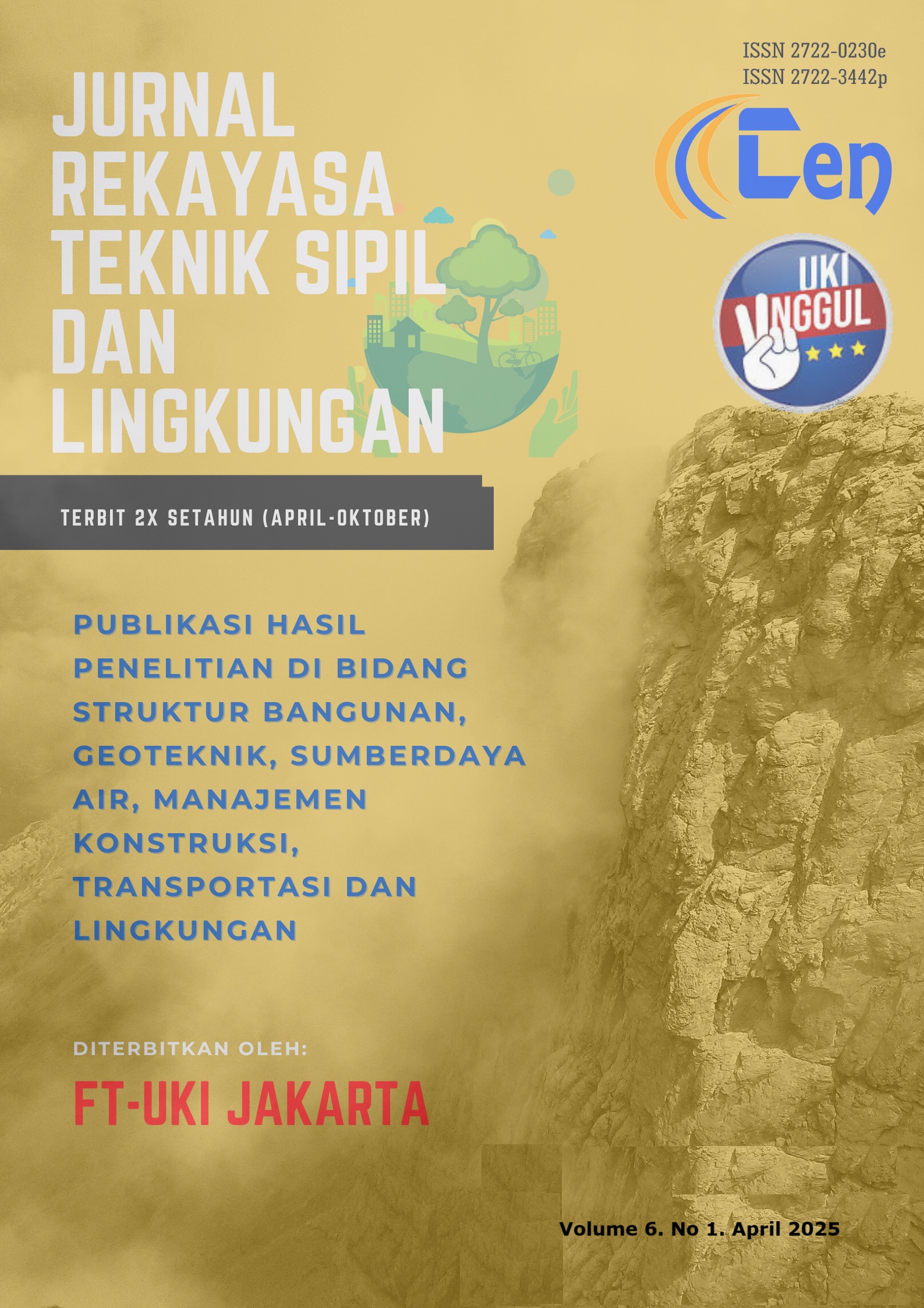 					View Vol. 6 No. 1 (2025): Jurnal Rekayasa Teknik Sipil dan Lingkungan, April 2025, ISSN 2722-0230 (Online)
				
